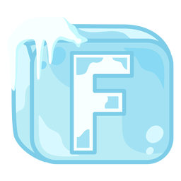 Letra f do cubo de gelo Desenho PNG