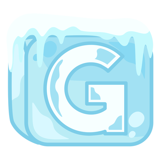 Cubo de gelo letra g Desenho PNG