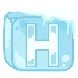 Letra de cubo de hielo h