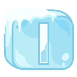 Letra de cubo de hielo i Diseño PNG Transparent PNG