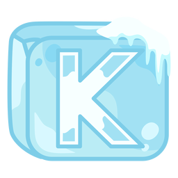 Cubo de gelo letra k Desenho PNG
