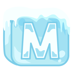 Ice cube letter m PNG Design