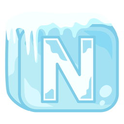 Letra de cubo de hielo n Diseño PNG