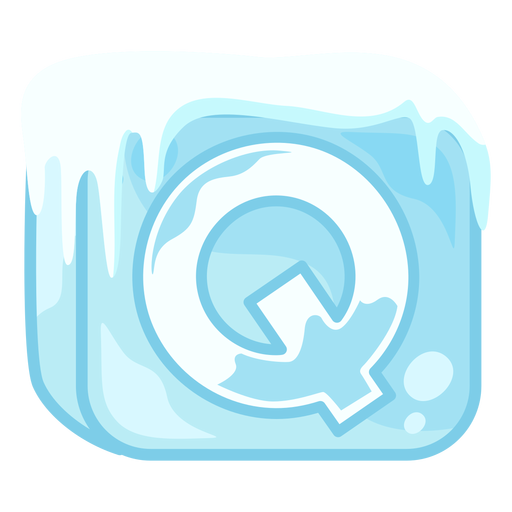 Ice cube letter q PNG Design