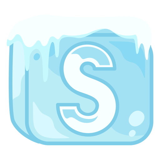 Ice cube letter s PNG Design