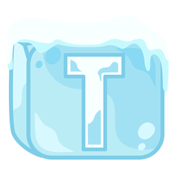 Cubo de gelo letra t Desenho PNG