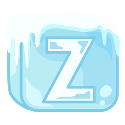 Ice cube letter z PNG Design