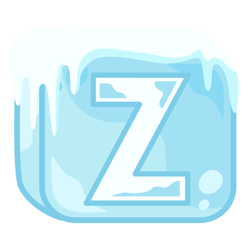 Ice cube letter z