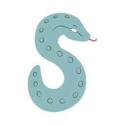 Serpiente en forma de S Transparent PNG