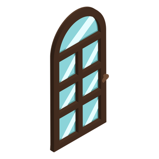 Arched shaped door isometric