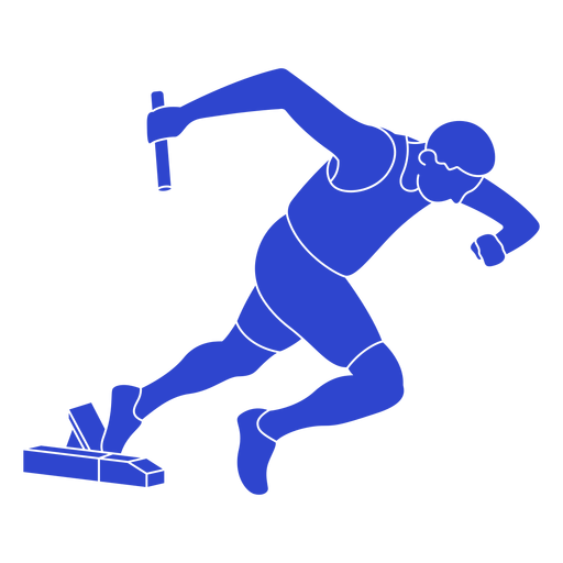 Athleteics blue PNG Design