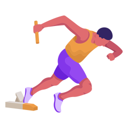 Leichtathletik flach PNG-Design