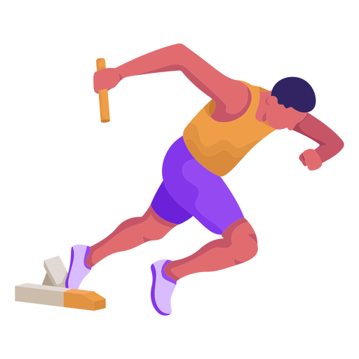 Leichtathletik flach PNG-Design