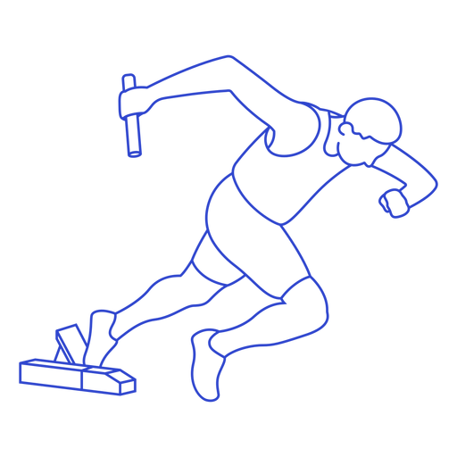 Leichtathletik Schlaganfall PNG-Design