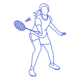 Badminton player stroke Transparent PNG