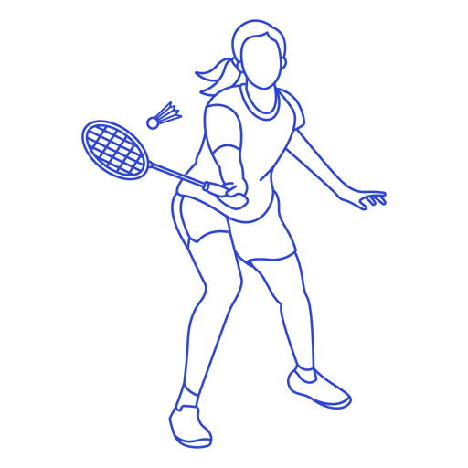 Golpe de jogador de badminton Desenho PNG