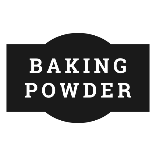 Baking powder label