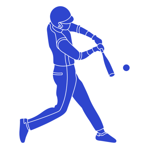 Baseball player blue PNG Design