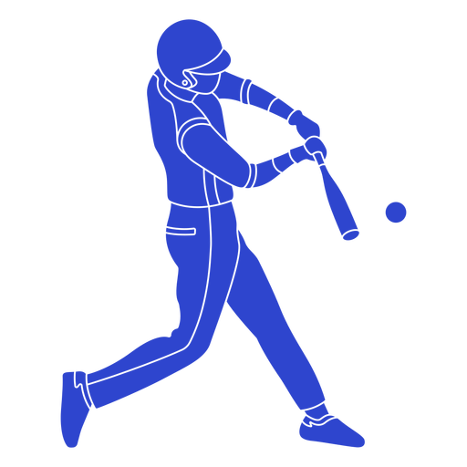 Jugador de béisbol azul Diseño PNG