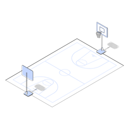 Basketball Court Isometric PNG & SVG Design For T-Shirts