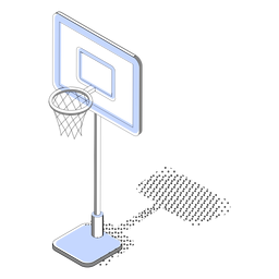 Basketball hoop isometric PNG Design