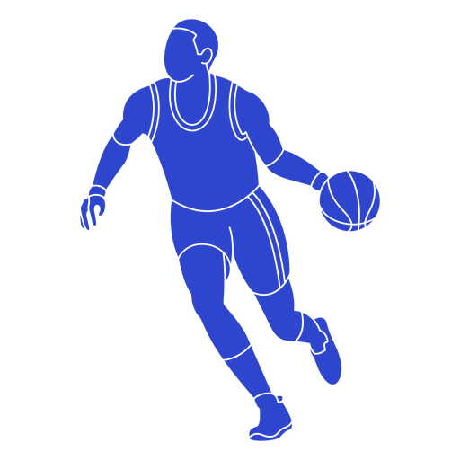 jugador de baloncesto azul Diseño PNG