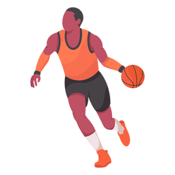 Jugador de baloncesto plano Diseño PNG