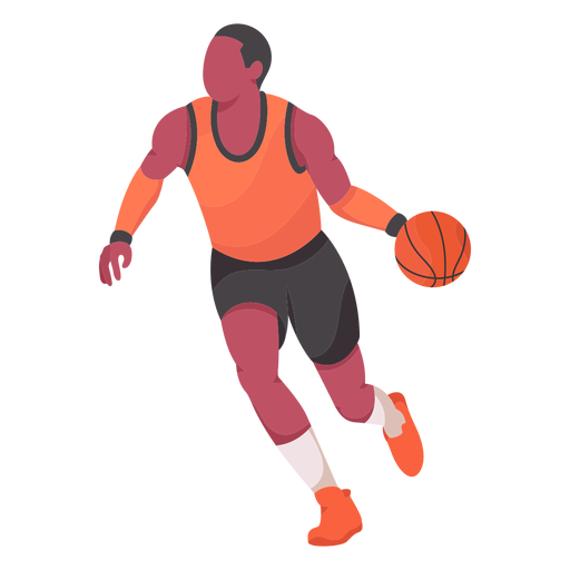Basketballspieler flach PNG-Design