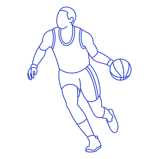 Schlaganfall eines Basketballspielers PNG-Design