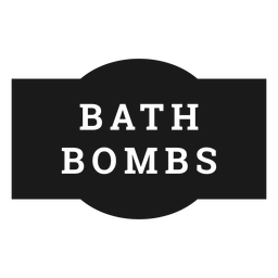 Etiqueta de bombas de baño Diseño PNG