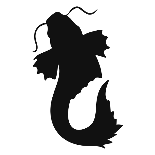 Big koi fish silhouette PNG Design
