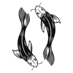 Koi fish top view tattoo - Transparent PNG & SVG vector file