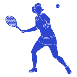 Blauer Tennisspieler PNG-Design
