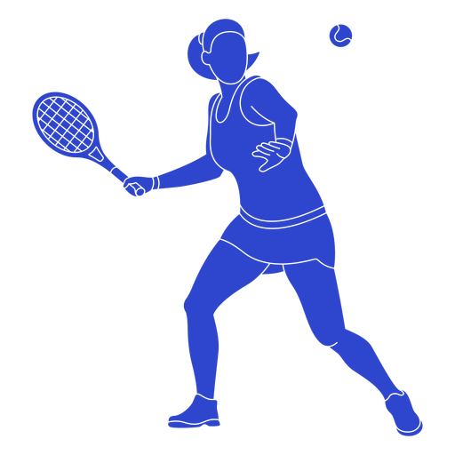 Blauer Tennisspieler PNG-Design