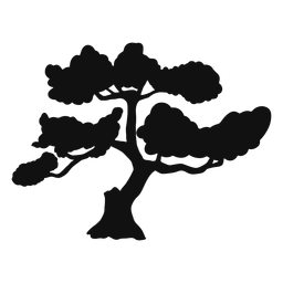 Bonsai tree silhouette PNG Design
