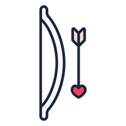 Bow and arrow stroke icon Transparent PNG