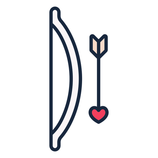 Icono de trazo de arco y flecha