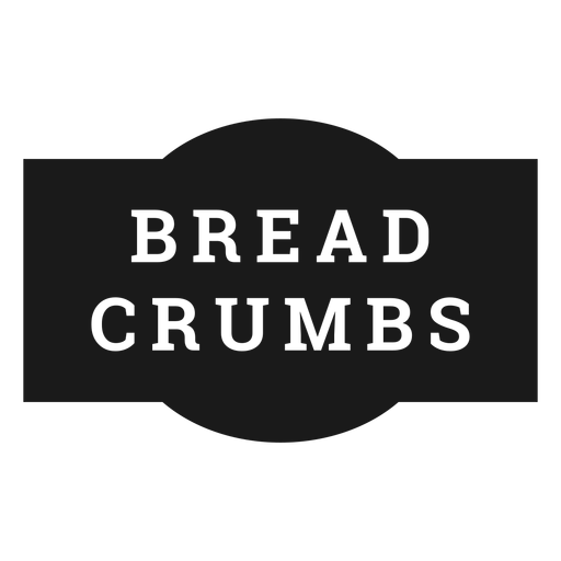 Bread crumbs label PNG Design