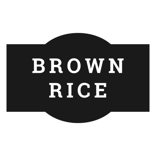 Brown Reis Etikett PNG-Design