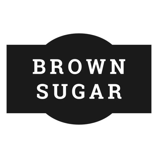 Etiqueta de azúcar morena Diseño PNG