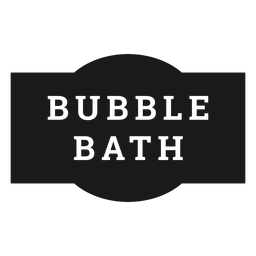 Etiqueta de baño de burbujas Diseño PNG