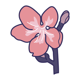 Adesivo de flor de cerejeira Desenho PNG