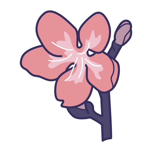 Cherry blossom sticker PNG Design