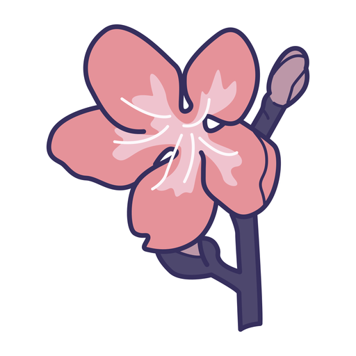 Etiqueta engomada de la flor de cerezo - Descargar PNG/SVG transparente