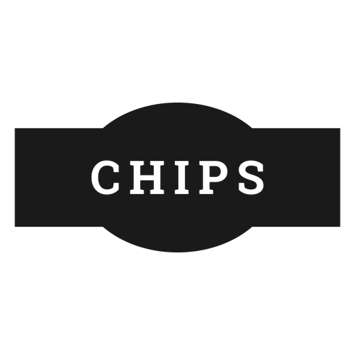 Chips Etikett PNG-Design