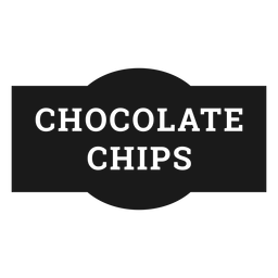 Etiqueta de chispas de chocolate Diseño PNG