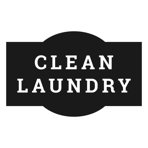 Clean laundry label PNG Design