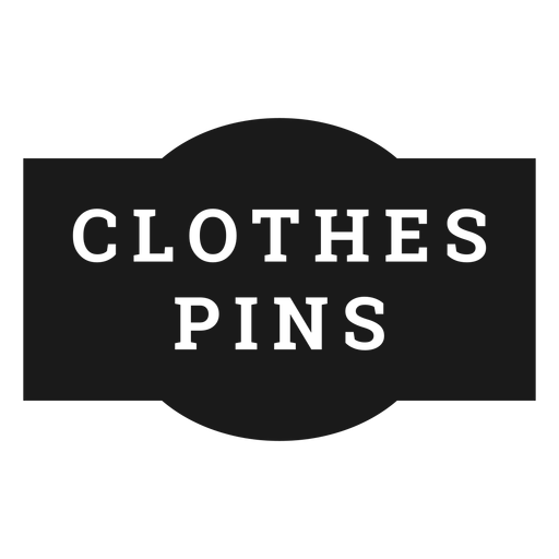 Clothes pins label PNG Design