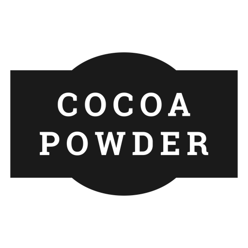 Cocoa powder label