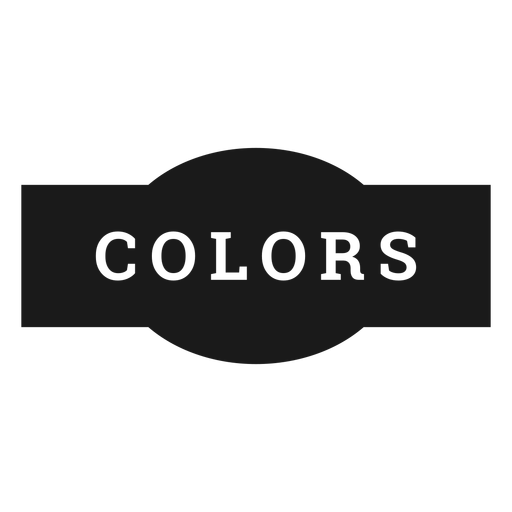 Etiqueta de colores Diseño PNG